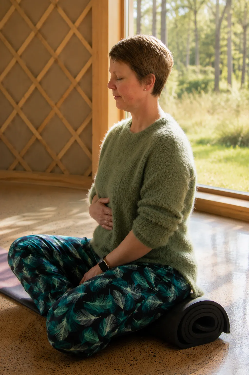 breathwork in the yurt in Monbulk