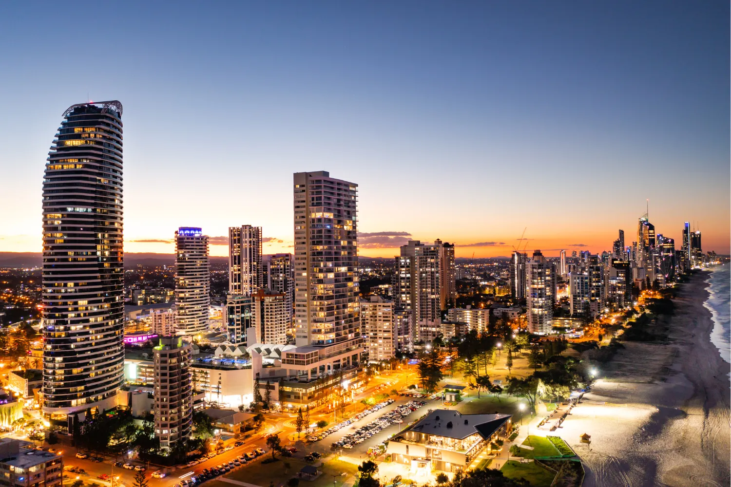 Luxury Apartments and Cityscape in Broadbeach, Gold Coast