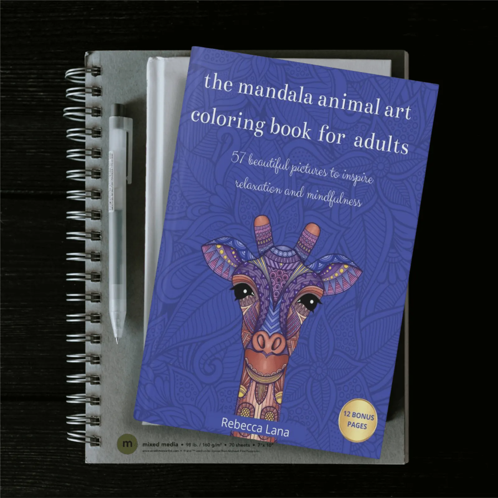 the mandala animal art colouring book for adults