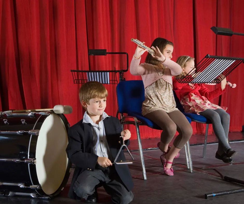 playing music