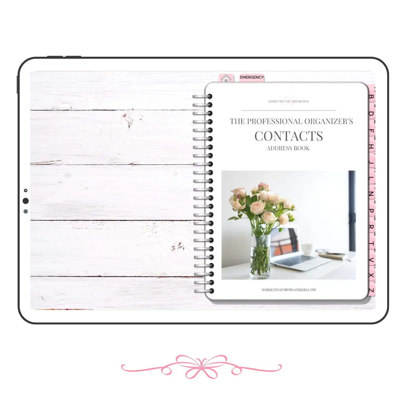 White and Pink Address page letter B