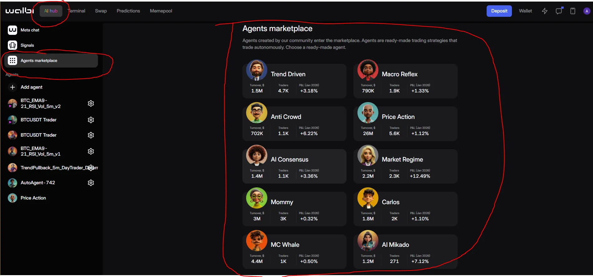 WALBI AI TRADING AGENTS 2026