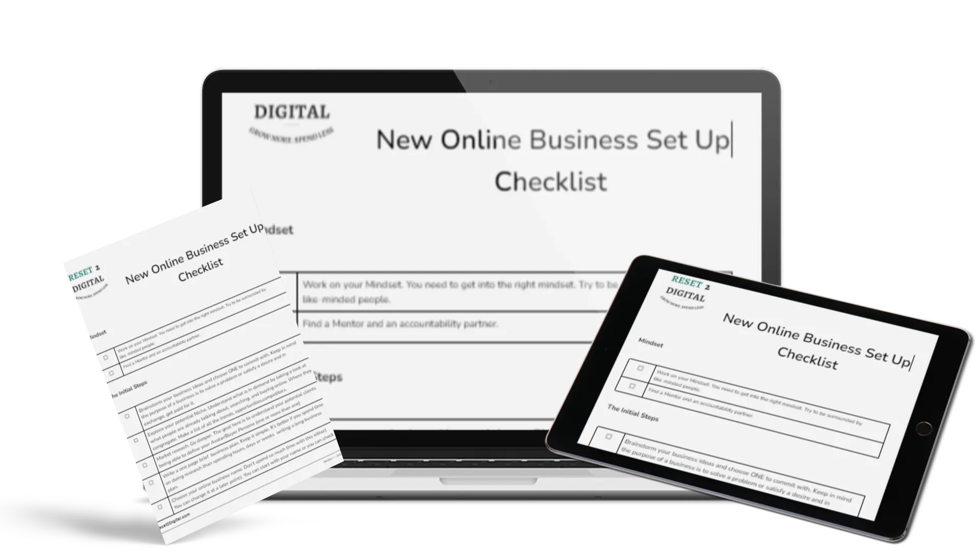 Checklist online business set up