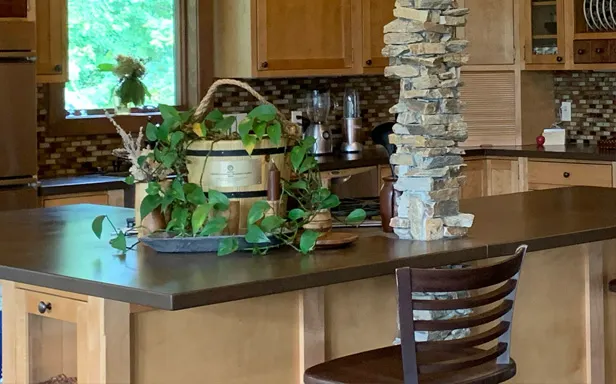 metal countertop dark bronze