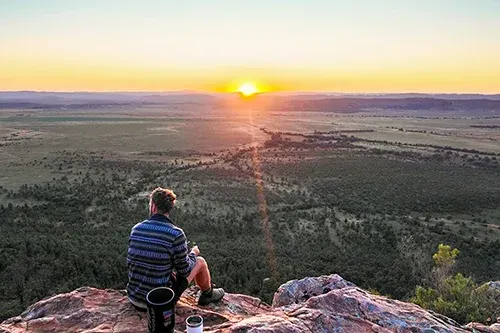 Jetboil stove being used to cook a simple meal during a hiking and camping trip