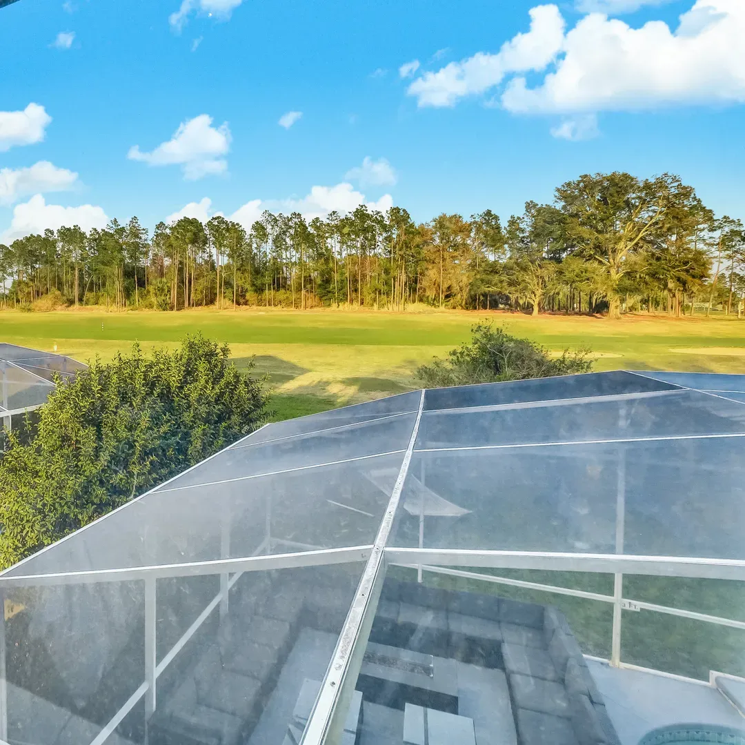 Wake up to a beautiful golf course view.