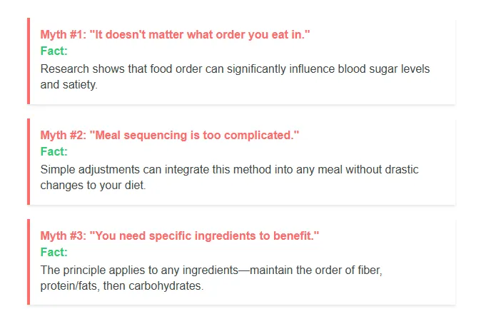 Meal Sequencing - Common Myths and Misconceptions