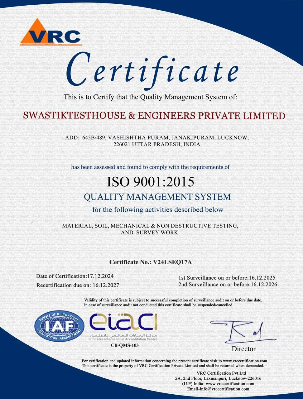 swastik test house engineers private limited
