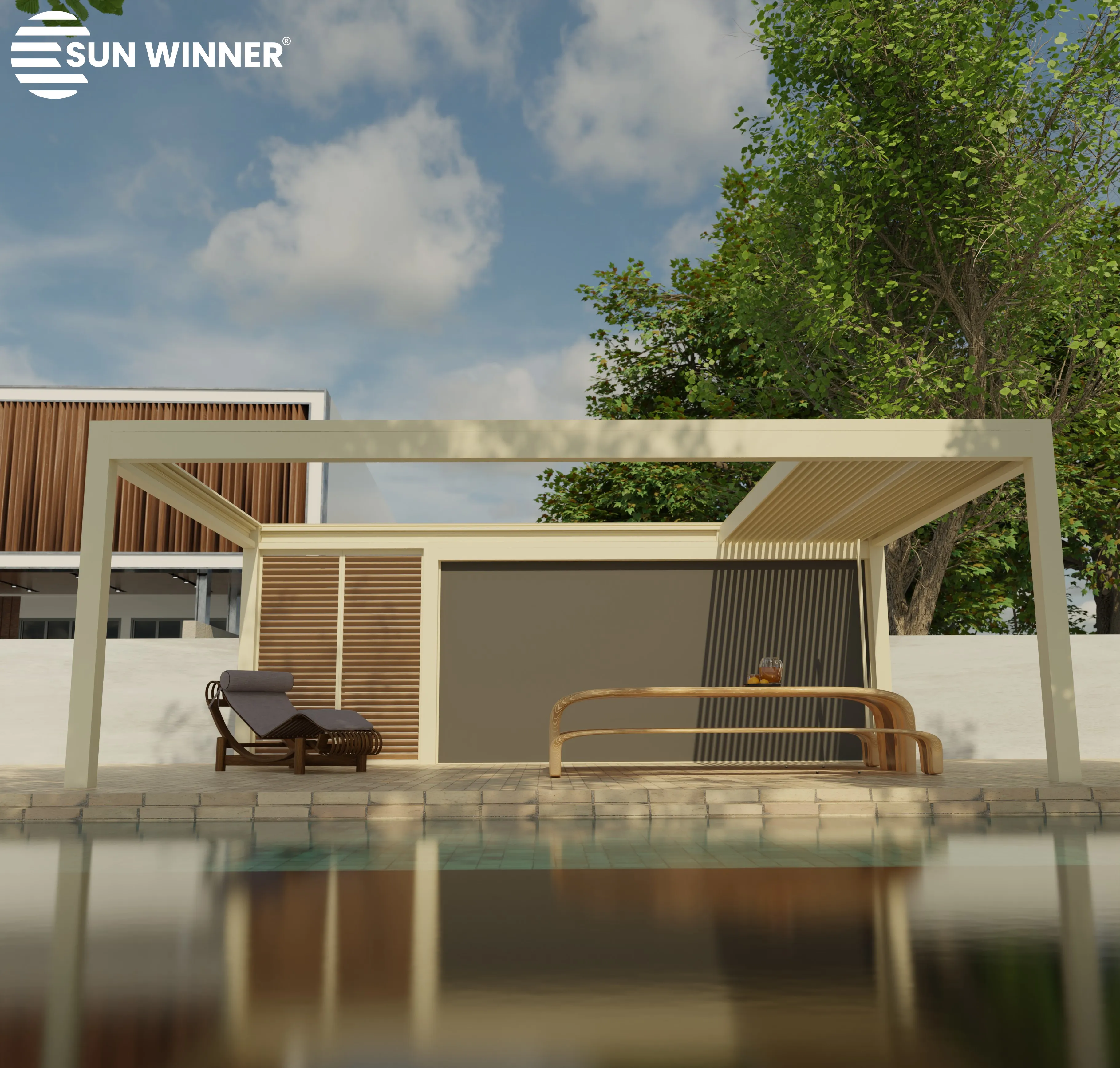 pergola z odmičnimi lamelami