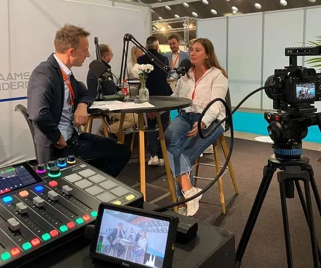 podcast recoding live at expo