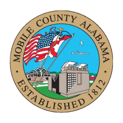 <alt=“Mobile County, Alabama seal for pressure washing service coverage.”>