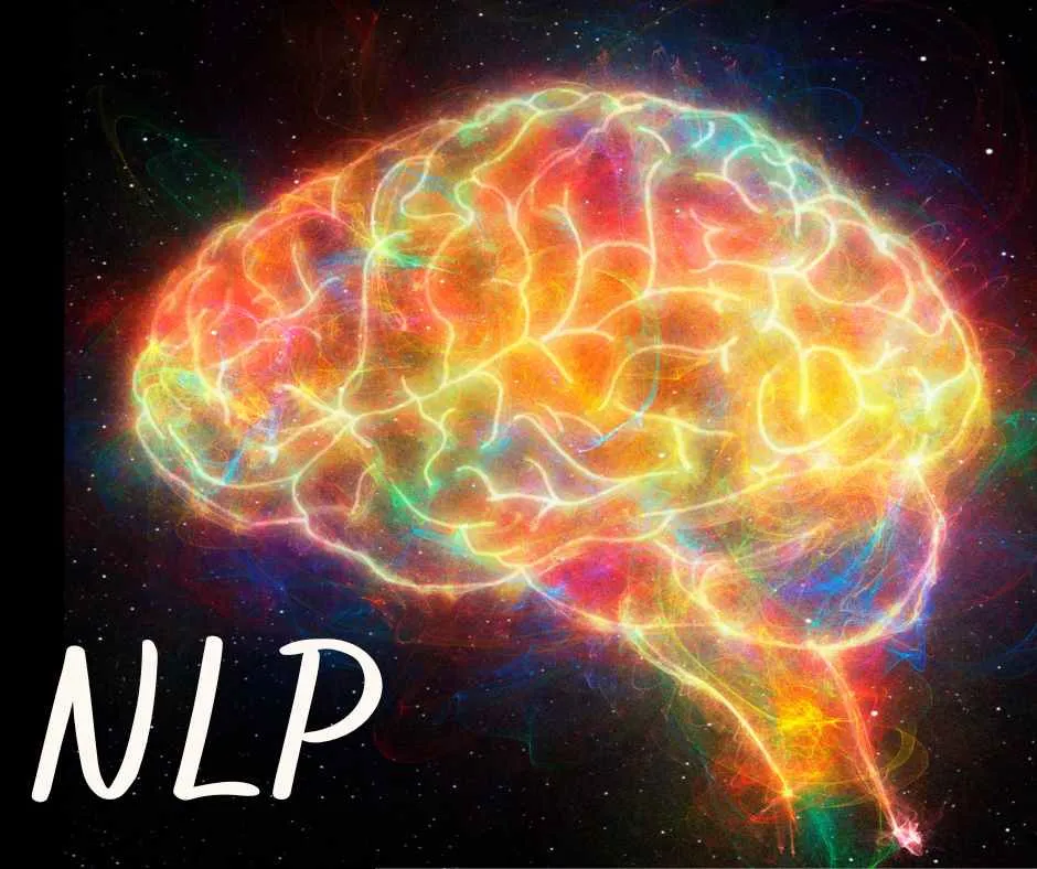 A lit up brain showing effect of NLP