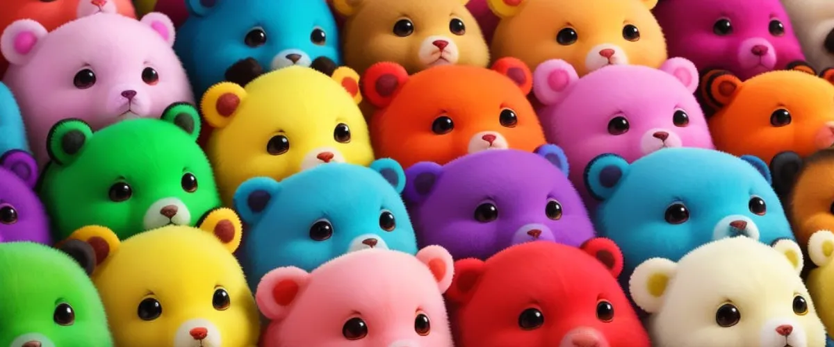 Colorful teddy bear