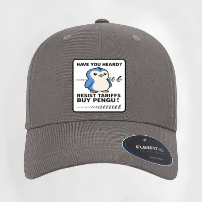 Resist Tariffs Buy PENGU curved patch hat