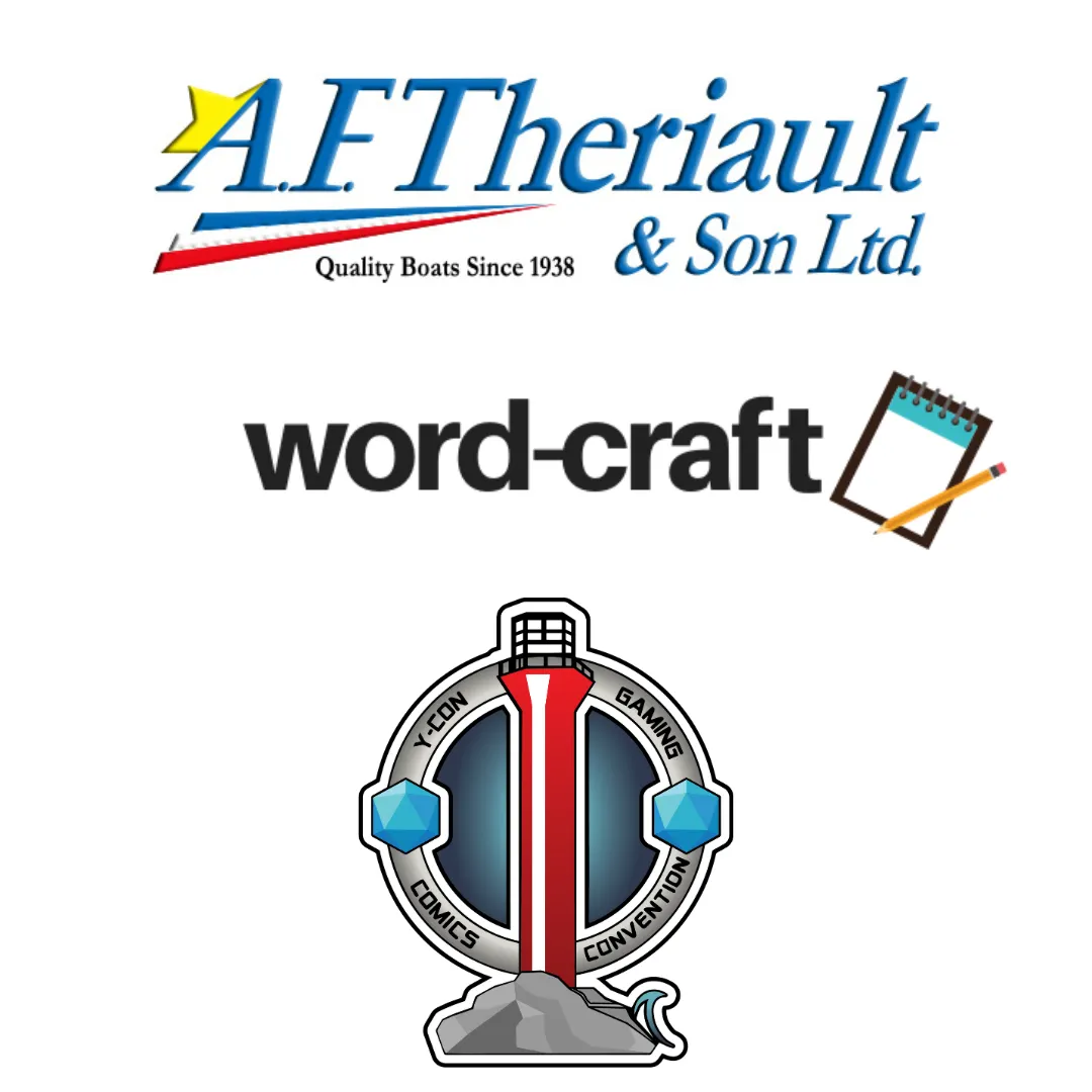 Logos: A.F. Theriault and Sons, Ltd., word-craft inc., and Y-CON Gaming and Comics Convention