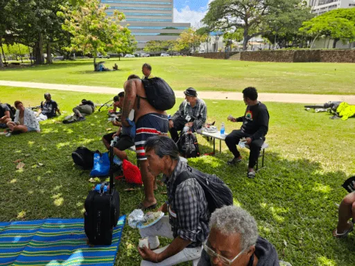 Gathering of neighbors around the park Jun 24 2023 512x384 c