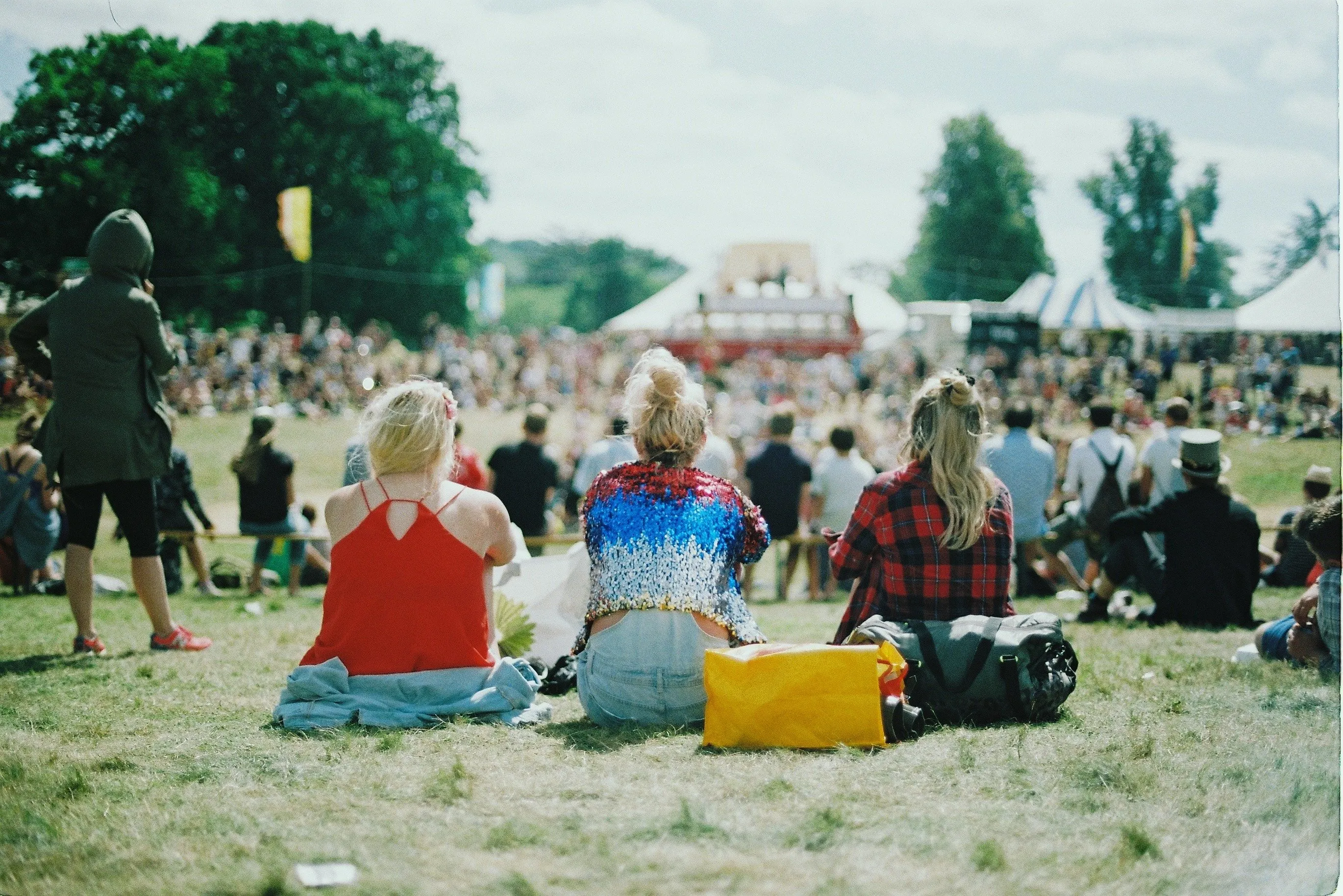 Hanging out at the festival