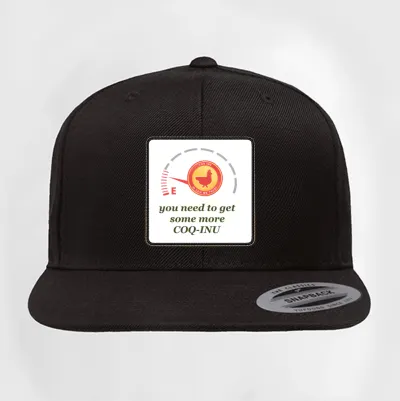 COQ-INU on empty Flat Patch Hat