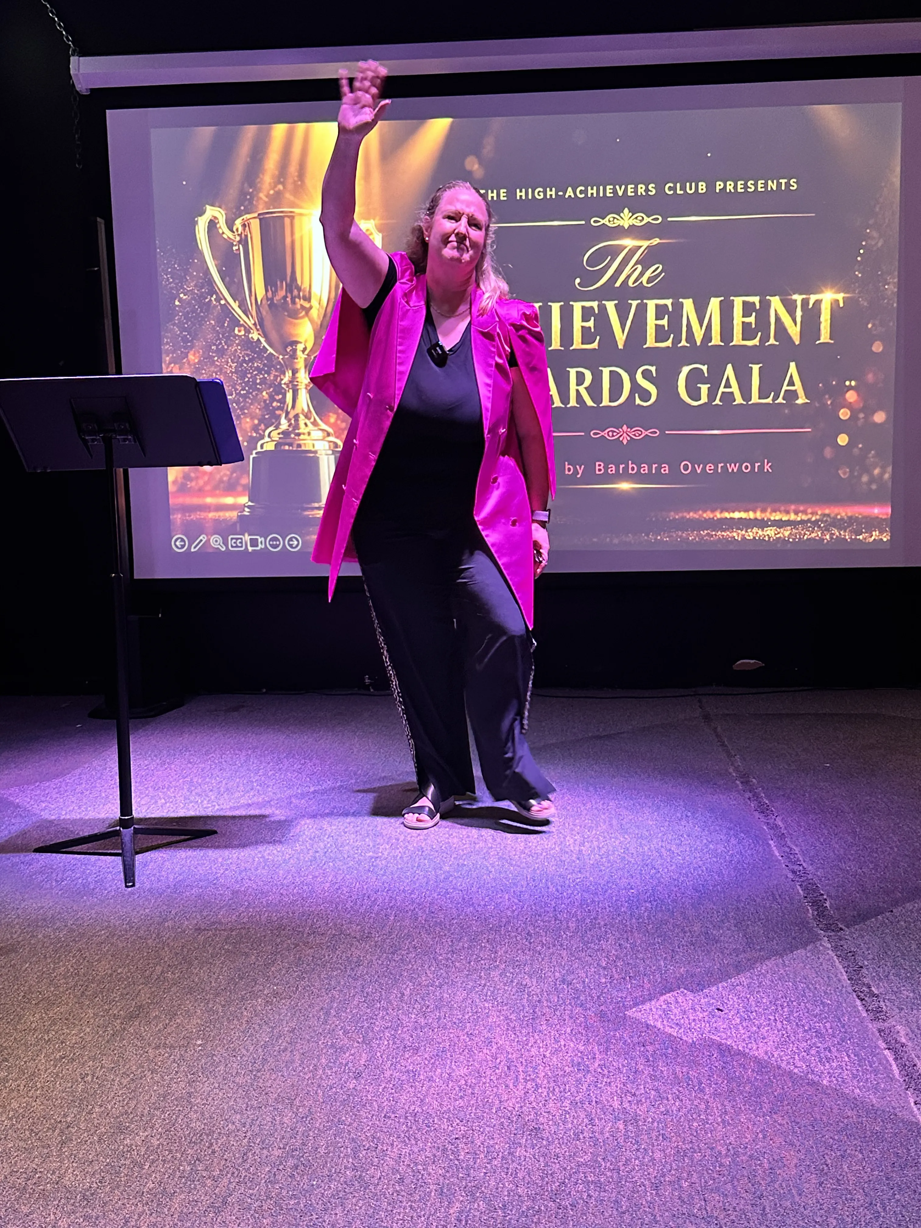 Diane performing at the first live read-through of CHASING