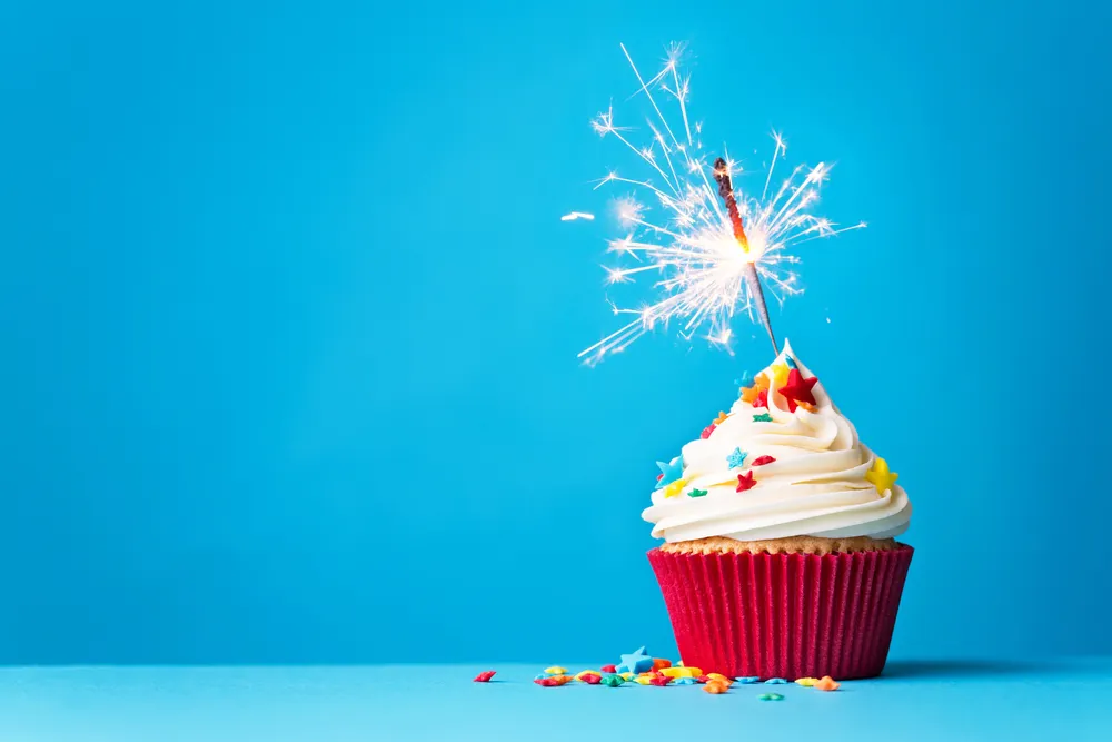 cupcake with sparklers