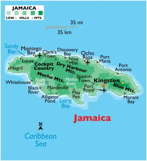Jamaica Map