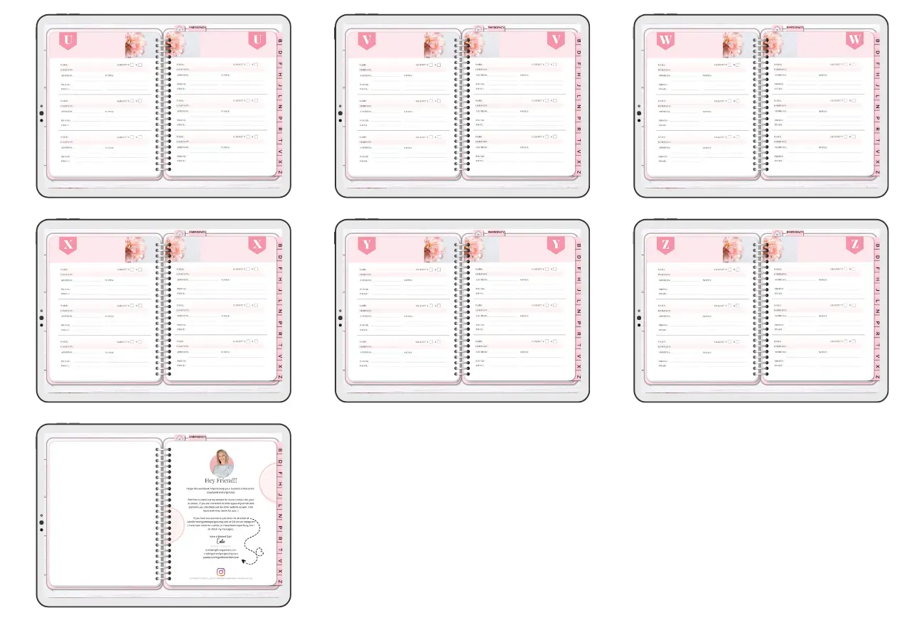 Digital Address Book U-Z