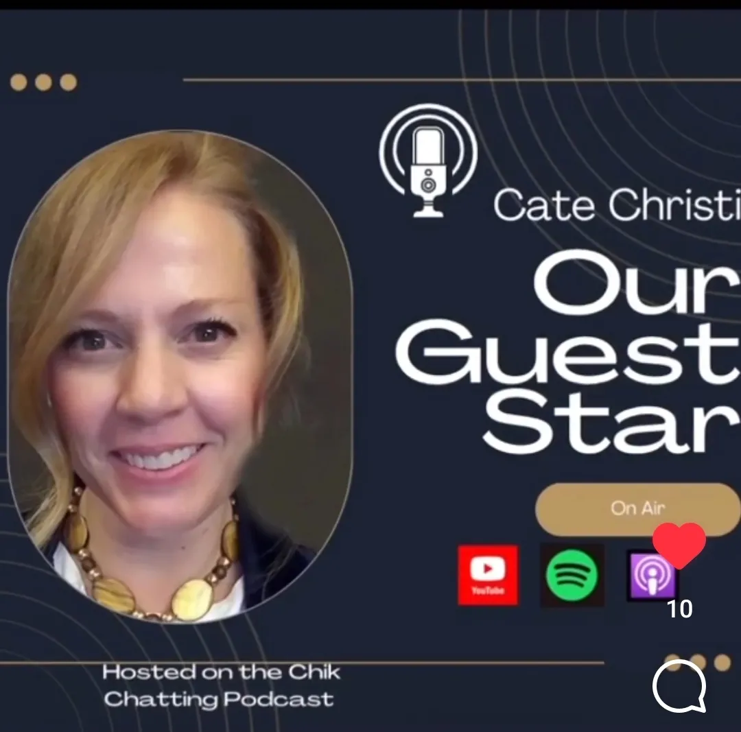 Cate on the Chik Chatting podcast image of Cate
