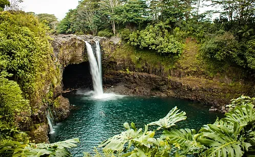 water fall, hawaii