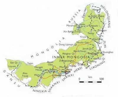 Inner Mongolia map