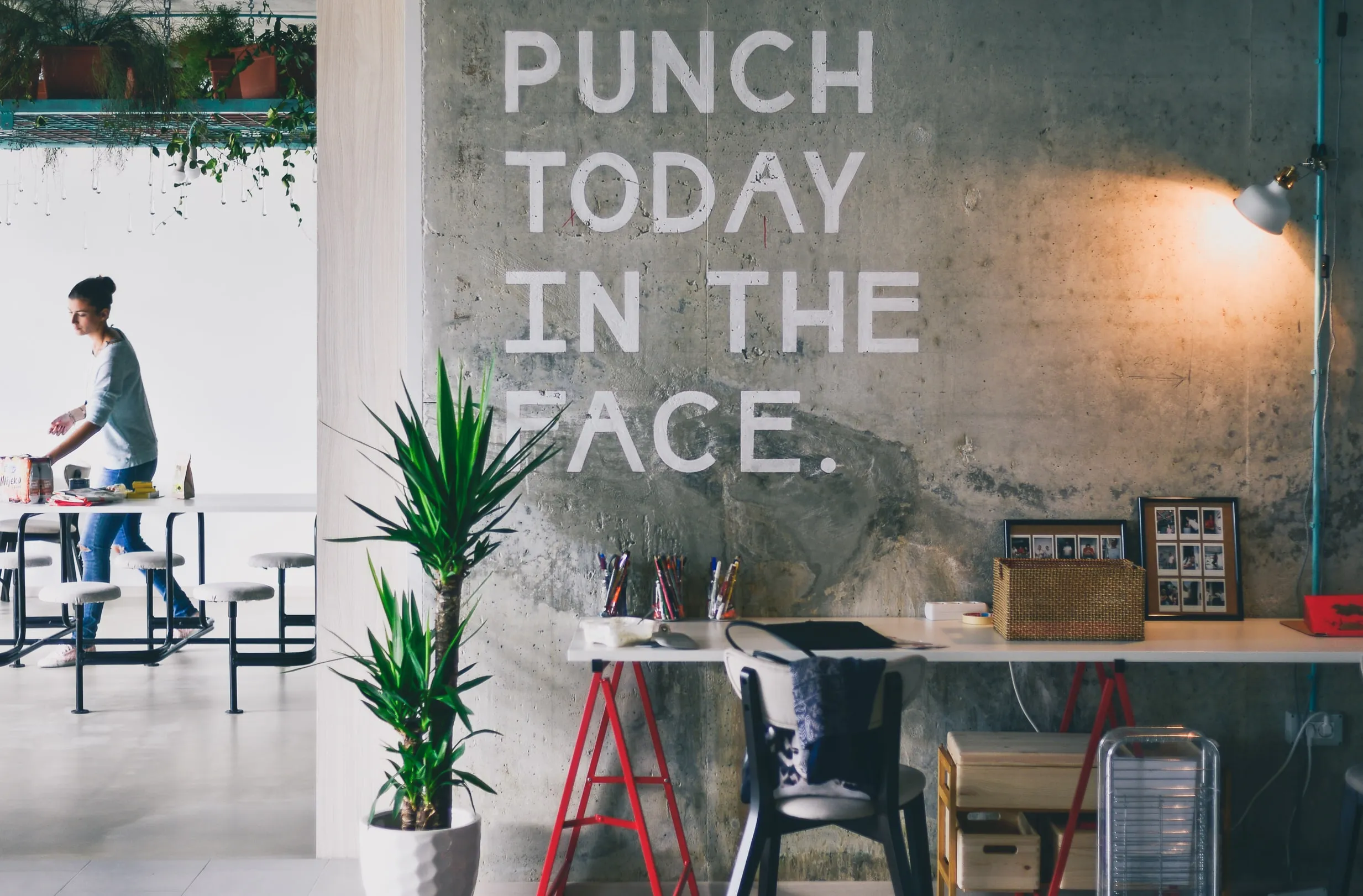 Image of a quote: Punch Today In The Face
