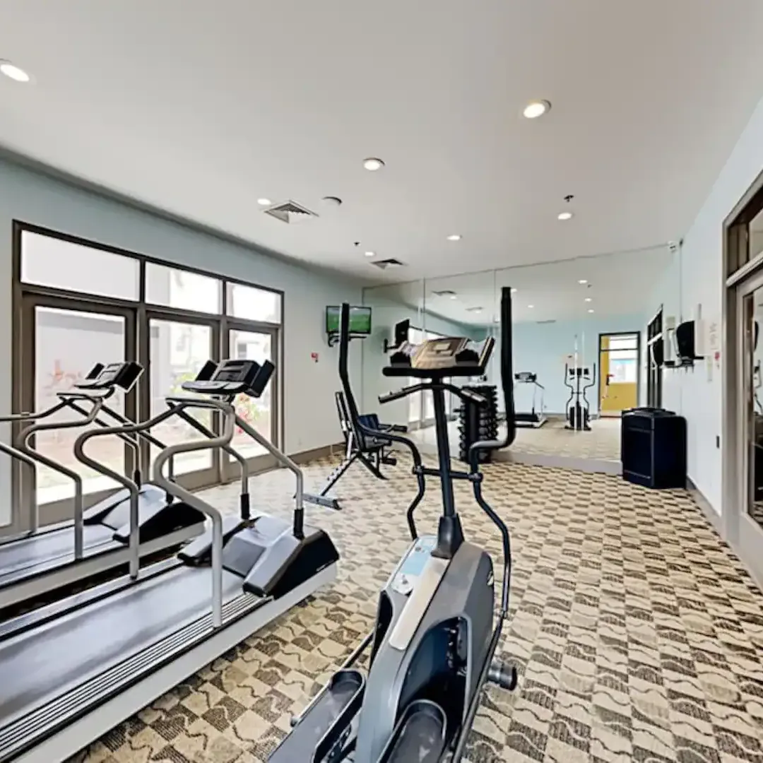 Discover the state-of-the-art gym in Disney, providing a perfect space to maintain your workout routine.