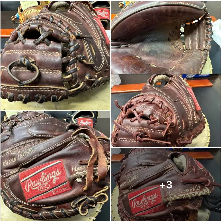 glove repair before and after