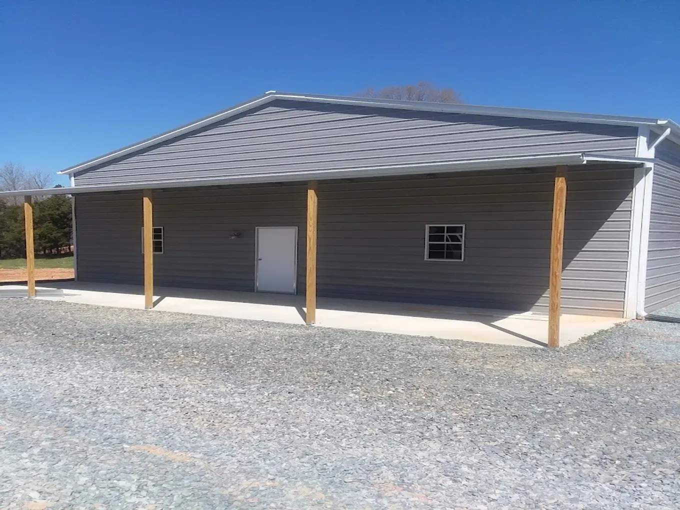 seamless guttering job completed in Oakboro, NC