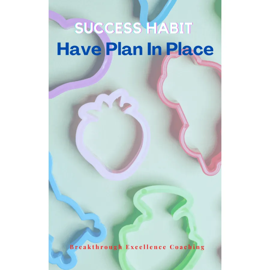 Success Habit : Have Plan In Place - Worksheet 3