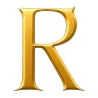 Gold capital letter R representing Establish the Record in The Notice Club PAPER Blueprint.
