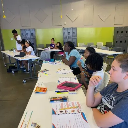 Students learning business structures