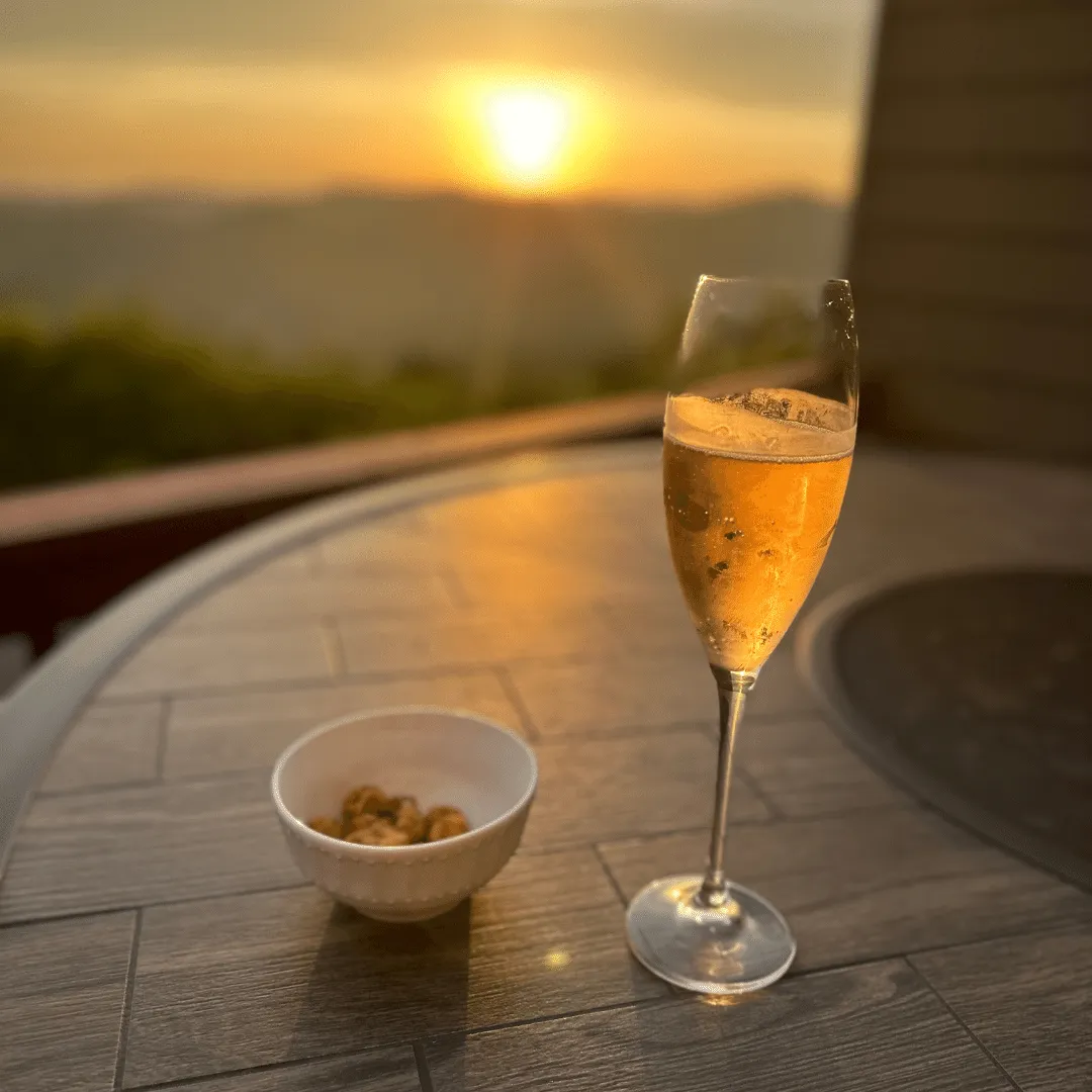 Champagne and a Sunset at Appalachian Hideaway 