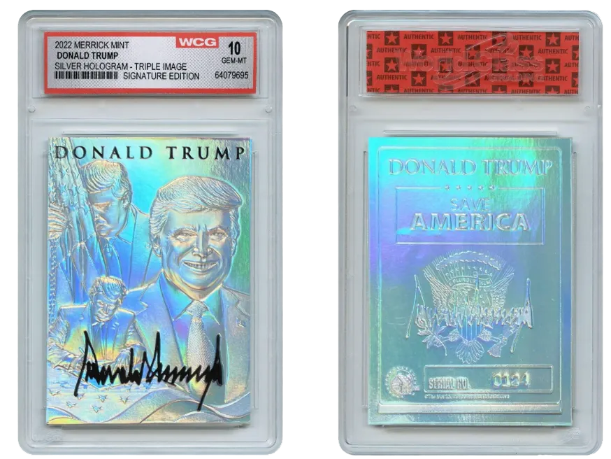 Trumpinator silver hologram card collectible