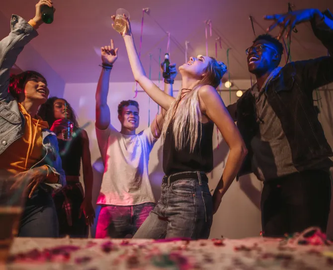 Guests dancing late into the night at an afterparty DJed by Will Nye