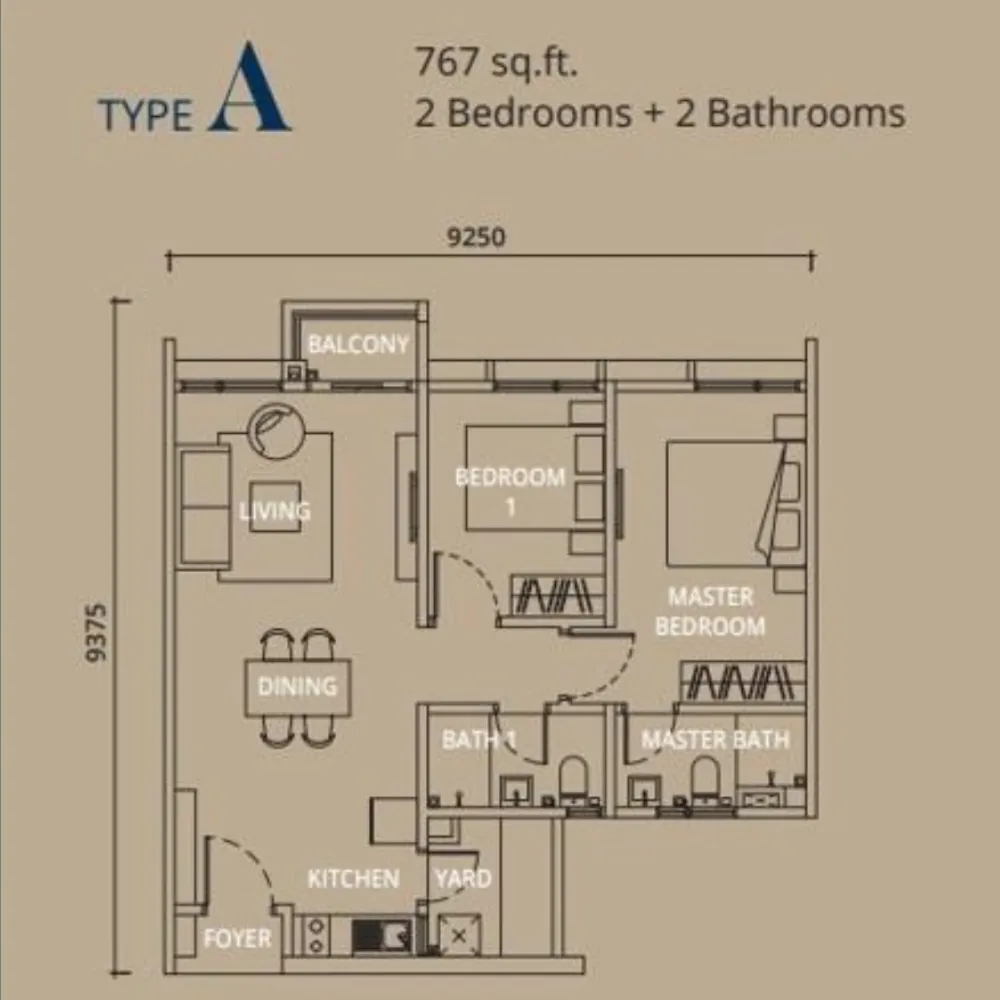 LEVIA Residence Type A Layout