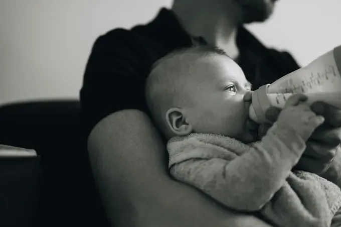 baby bottle feeding