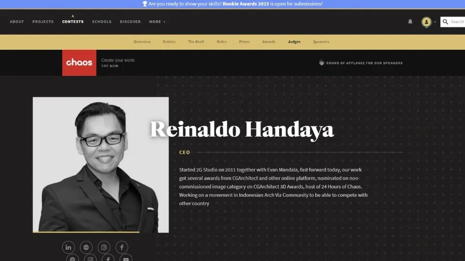Reinaldo Handaya Judge The Rookies Award