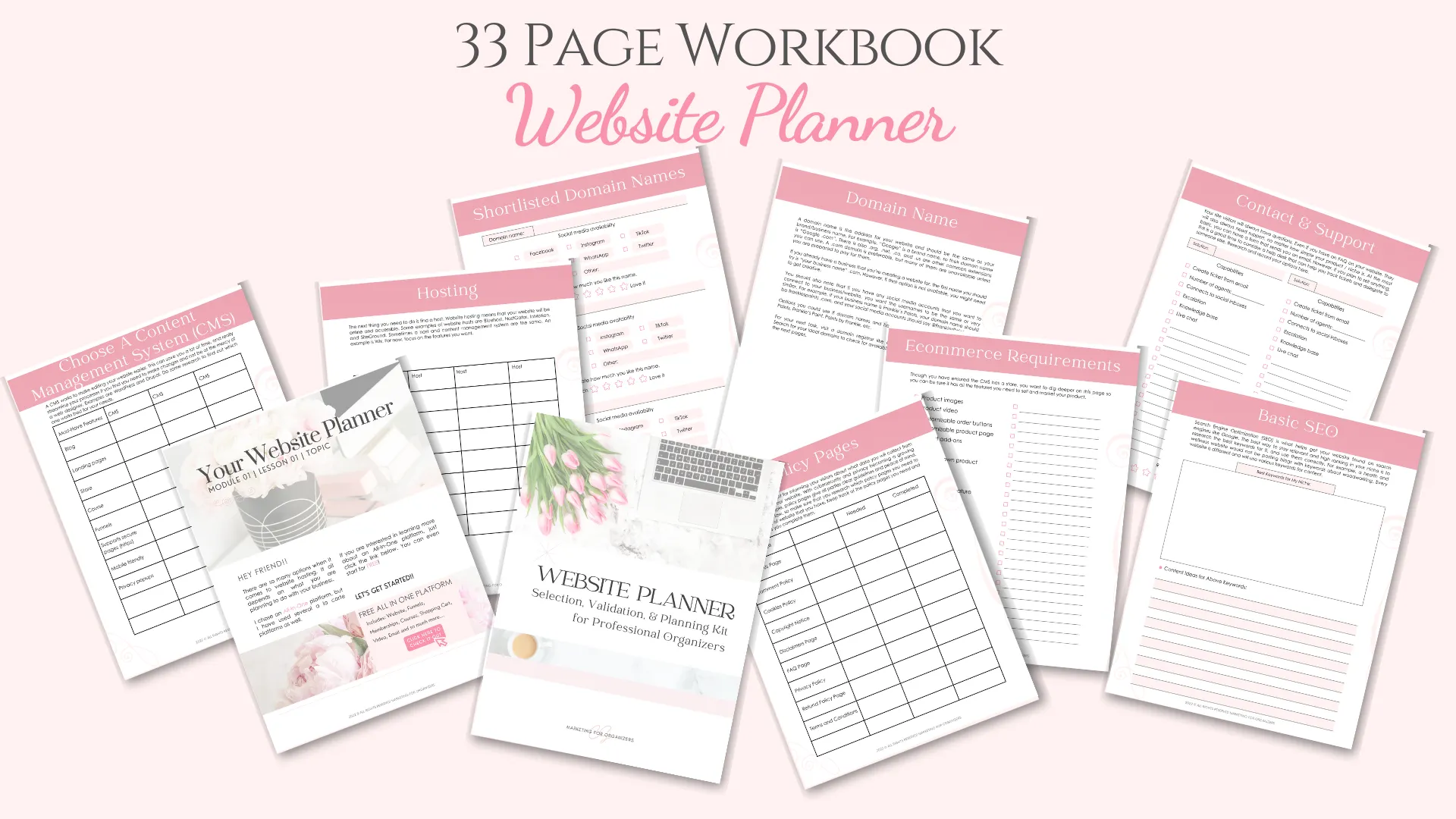 33 Page Workbook for Website Planning