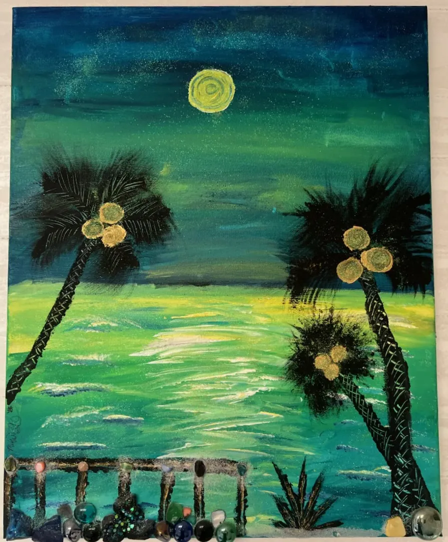 Palm Tree Painting by Michelle
