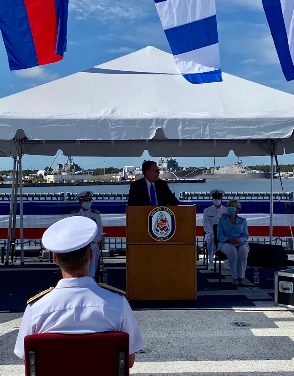 Charles Williams Speaking at Naval Event