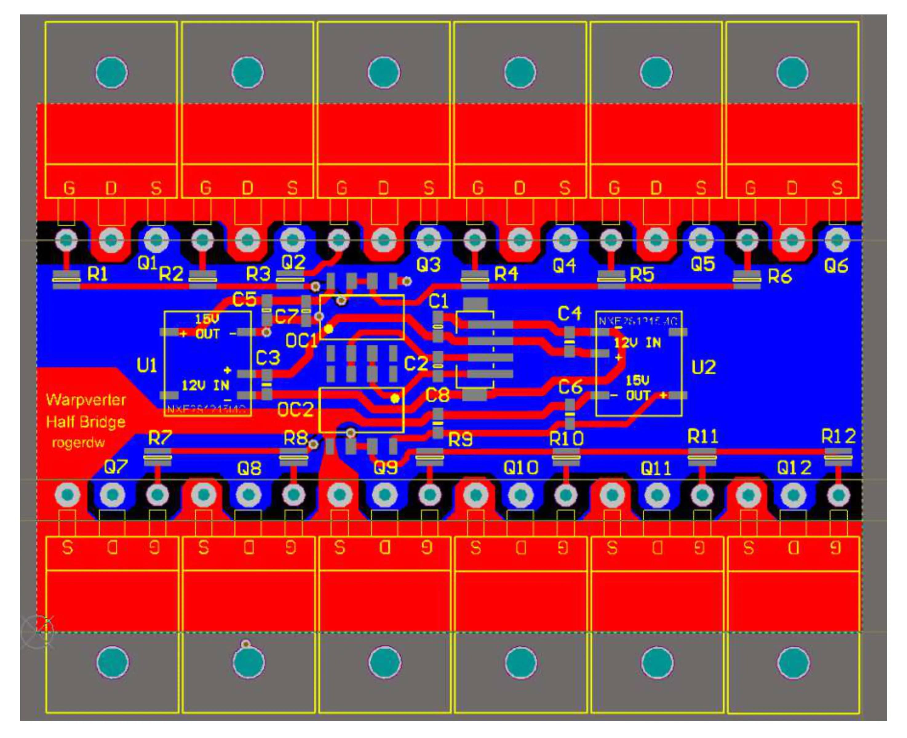 Warpverter Half Bridge Board Layout