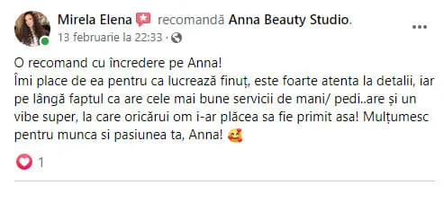 recenzie facebook annabeautystudio.ro