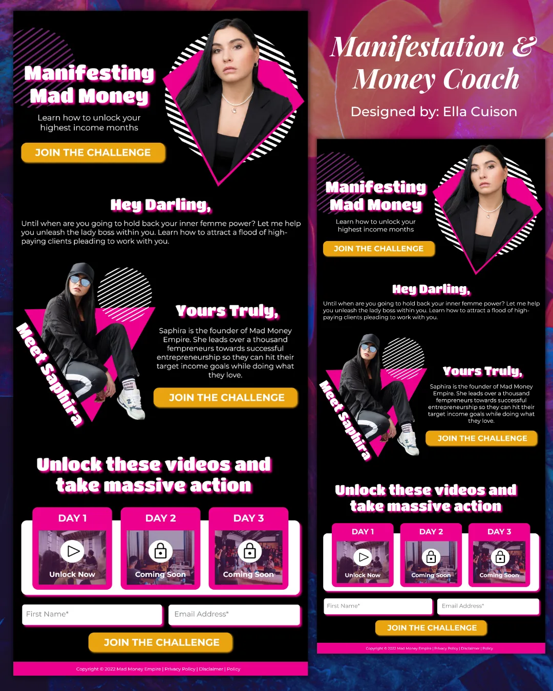 Manifestations and Money Coach Sales Page
