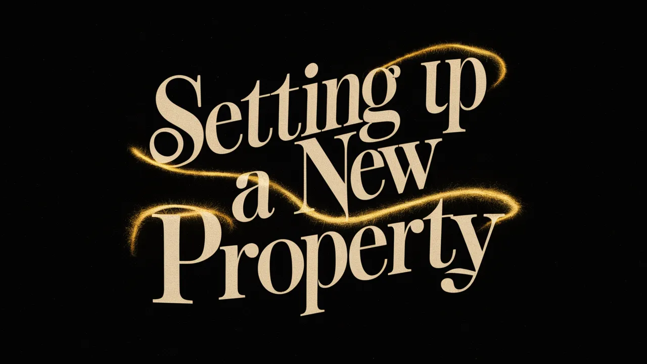 Setting Up A New Property