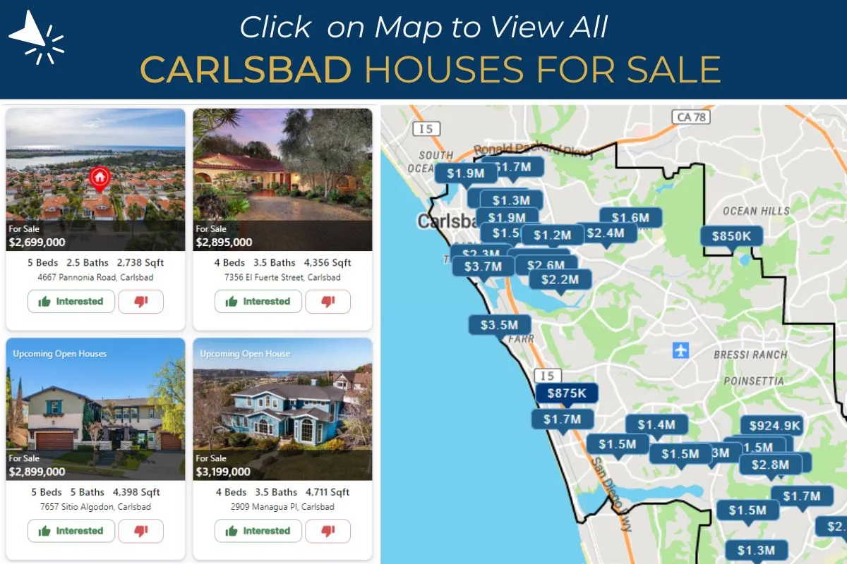 Search Carlsbad CA Houses for Sale